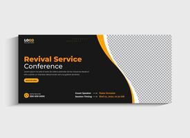 Creative Revival Conference service social media cover vector