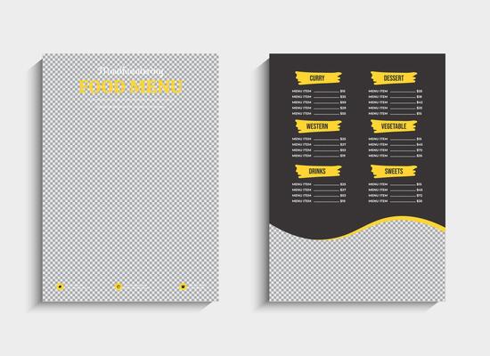 Modern Food Menu Template Design