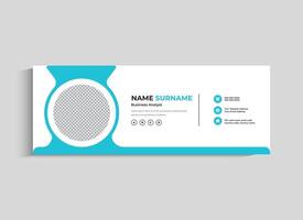 Advanced Email Signature or Email Footer Template vector