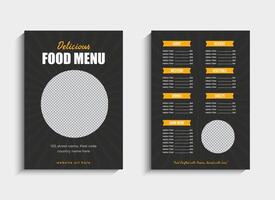 Trendy Food Menu Template Design vector