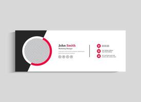 Dynamic Email Signature or Email Footer Template vector