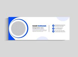 Modern Email Signature or Email Footer Template vector