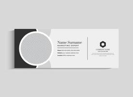 Minimalist Email Signature or Email Footer Template vector