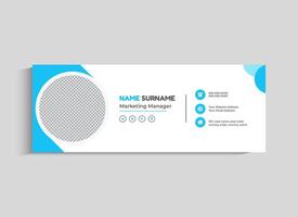 Stylish Email Signature or Email Footer Template vector