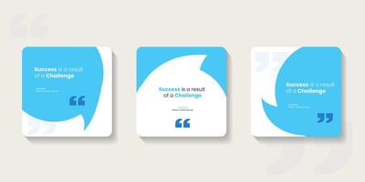 Set Bubble testimonial banner, quote, infographic. Social media post template designs for quotes. Empty speech bubbles, quote bubbles and text box vector