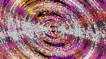 Animation Of A Rainbow Tunnel With Small Shimmering Glitter Particles. video