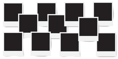 Geometric layout for minimalistic square photo frames and wedding albums. vector