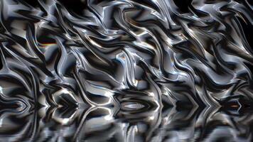 Glossy Liquid Reflective Waves With Smooth Abstract Motion Background 04. 4 K video