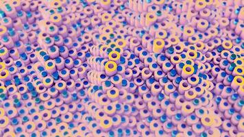 Wave Motion of Geometric Figures in the Form of Multi-Colored Cylinders. video