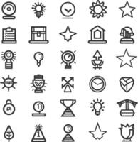 A Collection Of 30 Line Icons For Various Concepts vector