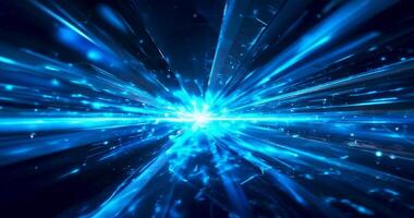 A blue light burst is shown in this image video
