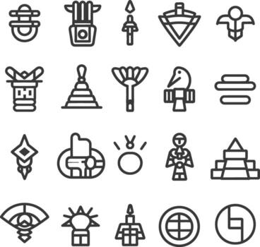 A Collection Of Abstract Geometric Shapes With Various Symbolic Meanings vector