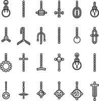 A Collection Of 24 Unique Chain And Pendant Designs vector