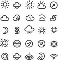 A Collection Of 25 Weather Navigation And Other Icons vector
