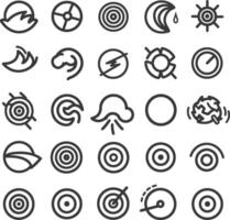 A Collection Of 25 Line Icons Representing Various Concepts vector