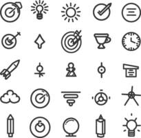 A Collection Of 25 Line Icons Depicting Various Concepts vector