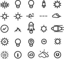 A Collection Of 25 Line Icons Representing Different Concepts vector