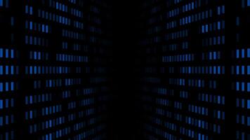 Royal blue color small rectangular sci-fi elements appearing and disappearing with blank space modern design futuristic background video