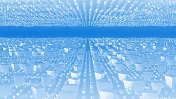 Royal blue color moving multiple cubes with 3d empty space modern design geometrical background video