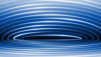 Royal blue color glowing lines with 3d empty space modern design technology background video