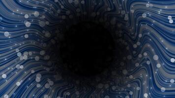 Royal blue color abstract 3d tunnel with bokeh particles modern design futuristic background video