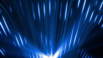 Royal blue color 3d flowing lines with glowing optical flairs and 3d space modern design futuristic background video