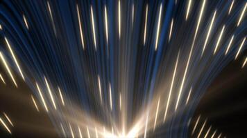 Royal blue color 3d flowing lines with glowing optical flairs golden lines modern design luxury background video