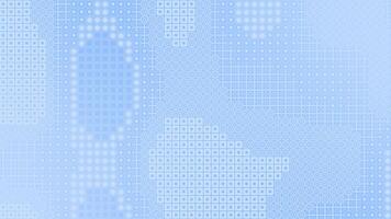 Royal blue color square shapes with various geometric shapes modern design geometrical background video