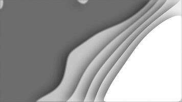 white color moving paper cutout with 3d depth abstract design Loop-able geometrical background video