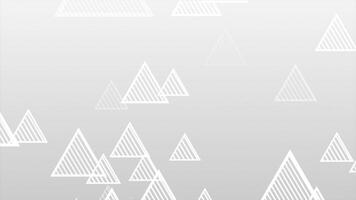 white color parallel lines multiple triangular shapes moving upward direction modern design geometrical background video