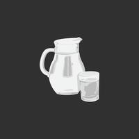 Editable illustration of water in a glass vector