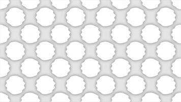 white color multiple 3d depth circular shapes forming wavy pattern modern design Loop-able geometrical background video