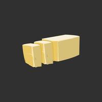 Editable illustration of margarine or butter vector