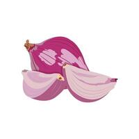 Editable illustration of red onion vector