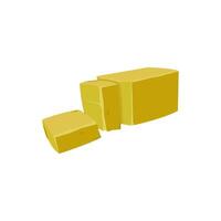 Editable illustration of cheese on white background vector