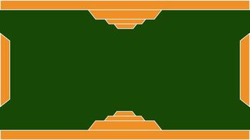 Gaming abstract border frame, camera overlay on green screen background video