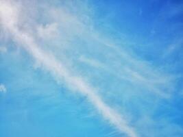 Serene Blue Sky with Fluffy Clouds photo