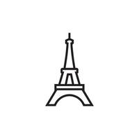 The eiffel tower is shown in black and white vector