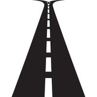 An empty road with a white background vector
