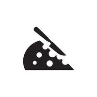 Cheese and knife icon illustration on white background vector