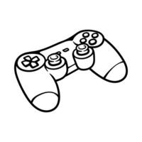 game console controller stick isolated drawing line art style sketch classic vintage design illustration vector
