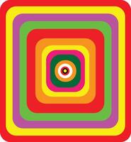 a square with a colorful square in the center vector