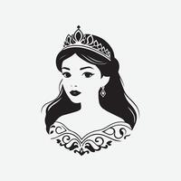 Top Tips for Designing Princess Silhouettes on White vector