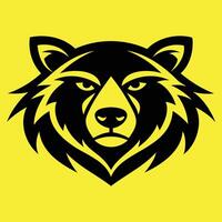 Bear Head Mascot Logo Design. vector
