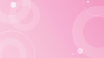 A pink background with circles and bubbles vector