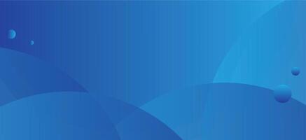Blue abstract background with waves and bubbles vector