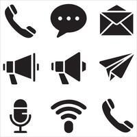 Flat Style Messaging Icons vector