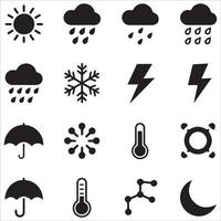 Flat Style Weather Tools Set vector