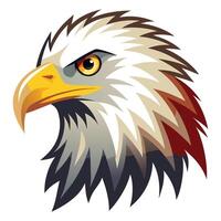Eagle head isolated background vector
