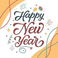 happy new year background vector